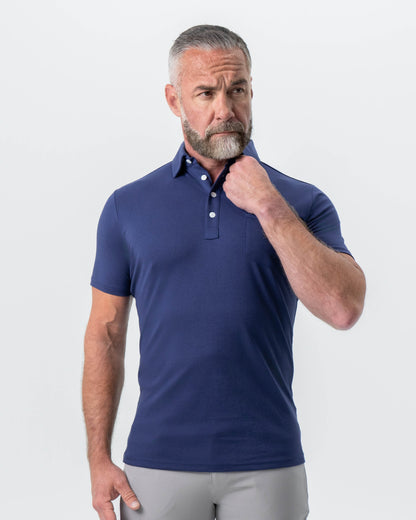 "The Harden" Navy Pique Polo