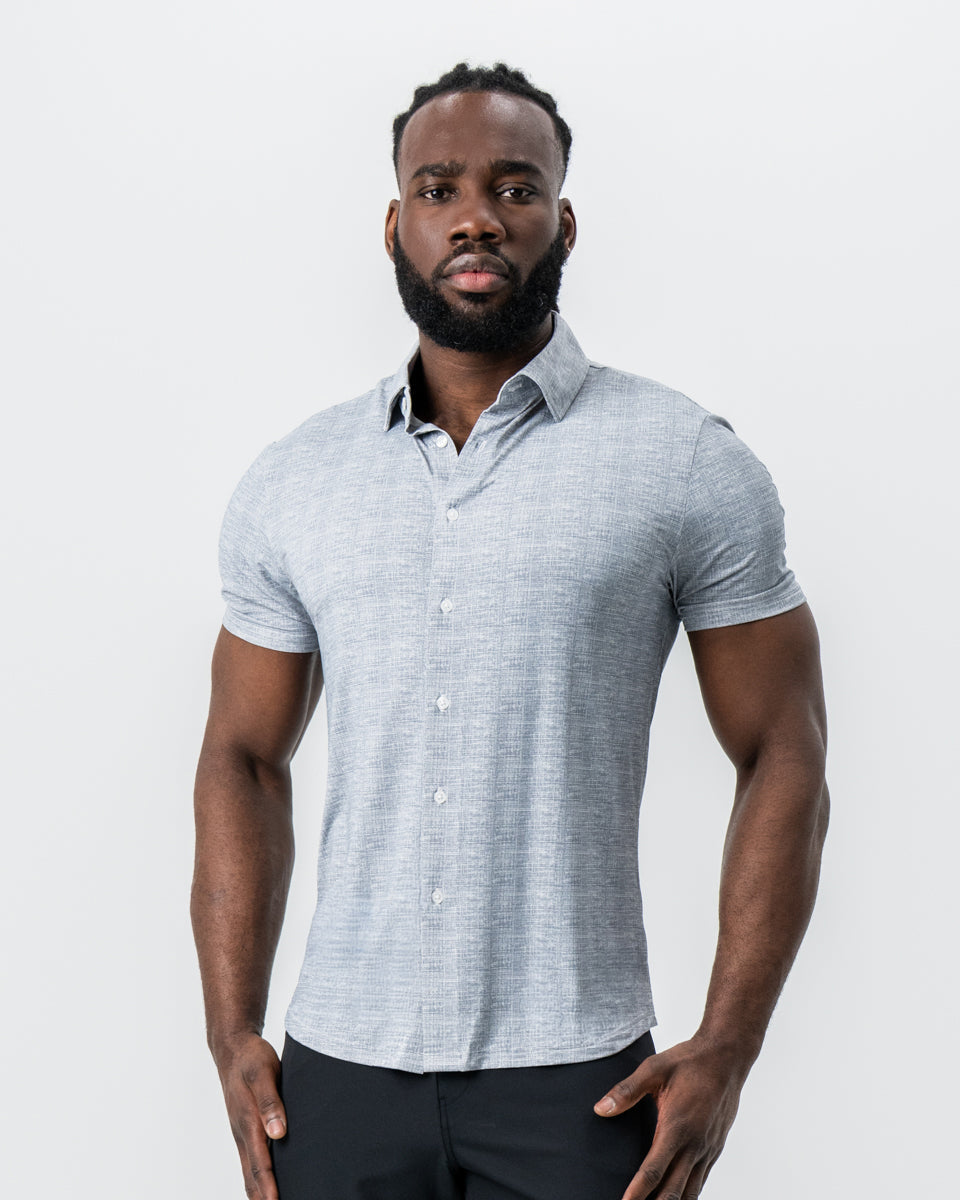 "The Jefferson" Light Grey Printed Linen