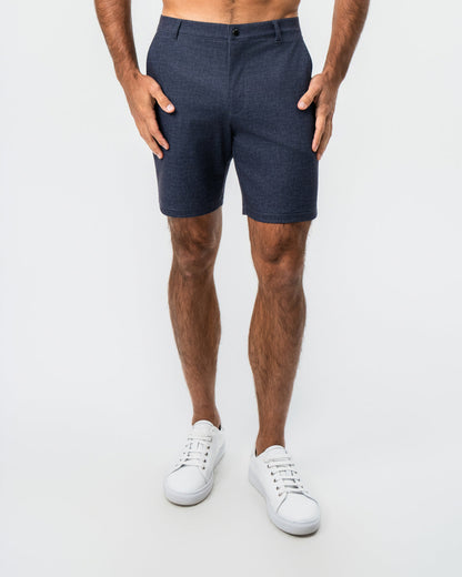 Brushed Athletic Fit Short - Textured Navy