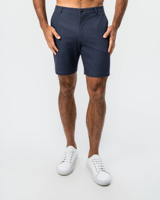 Brushed Athletic Fit Short - Textured Navy