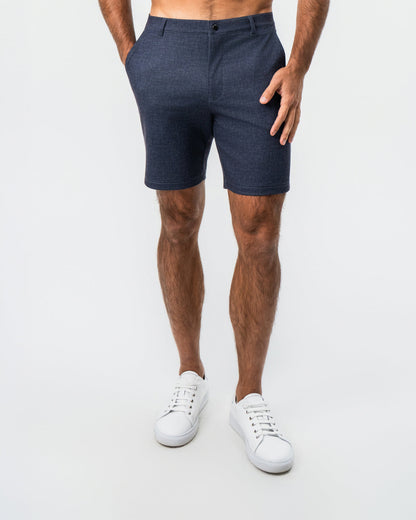 Brushed Athletic Fit Short - Textured Navy