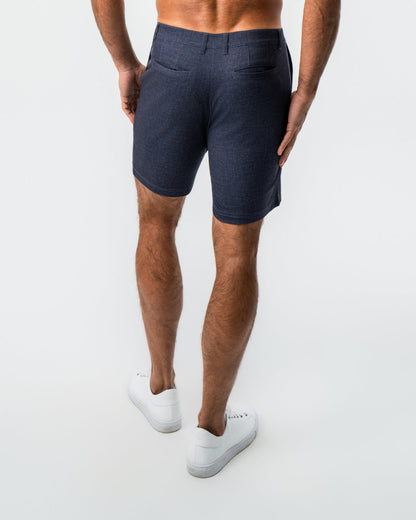 Brushed Athletic Fit Short - Textured Navy