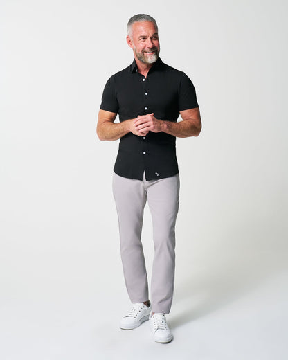 "The Roth" Black Short Sleeve Button Down