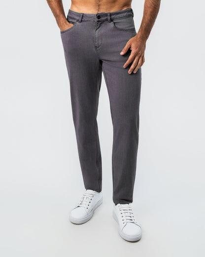Athletic Fit Stretch Jeans - Slate Grey