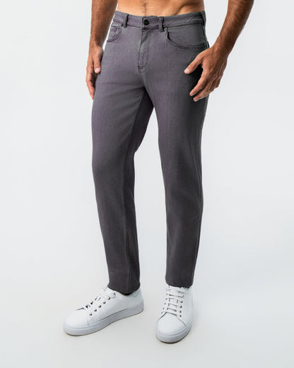 Athletic Fit Stretch Jeans - Slate Grey