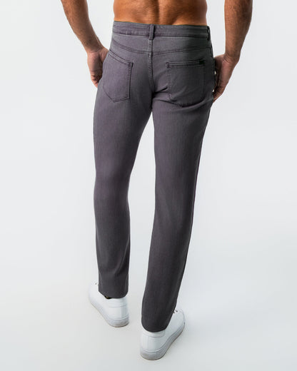 Athletic Fit Stretch Jeans - Slate Grey