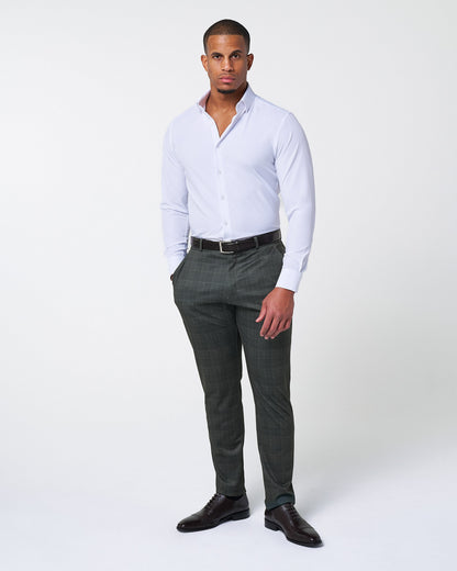 Athletic Fit Stretch Suit - Charcoal Plaid