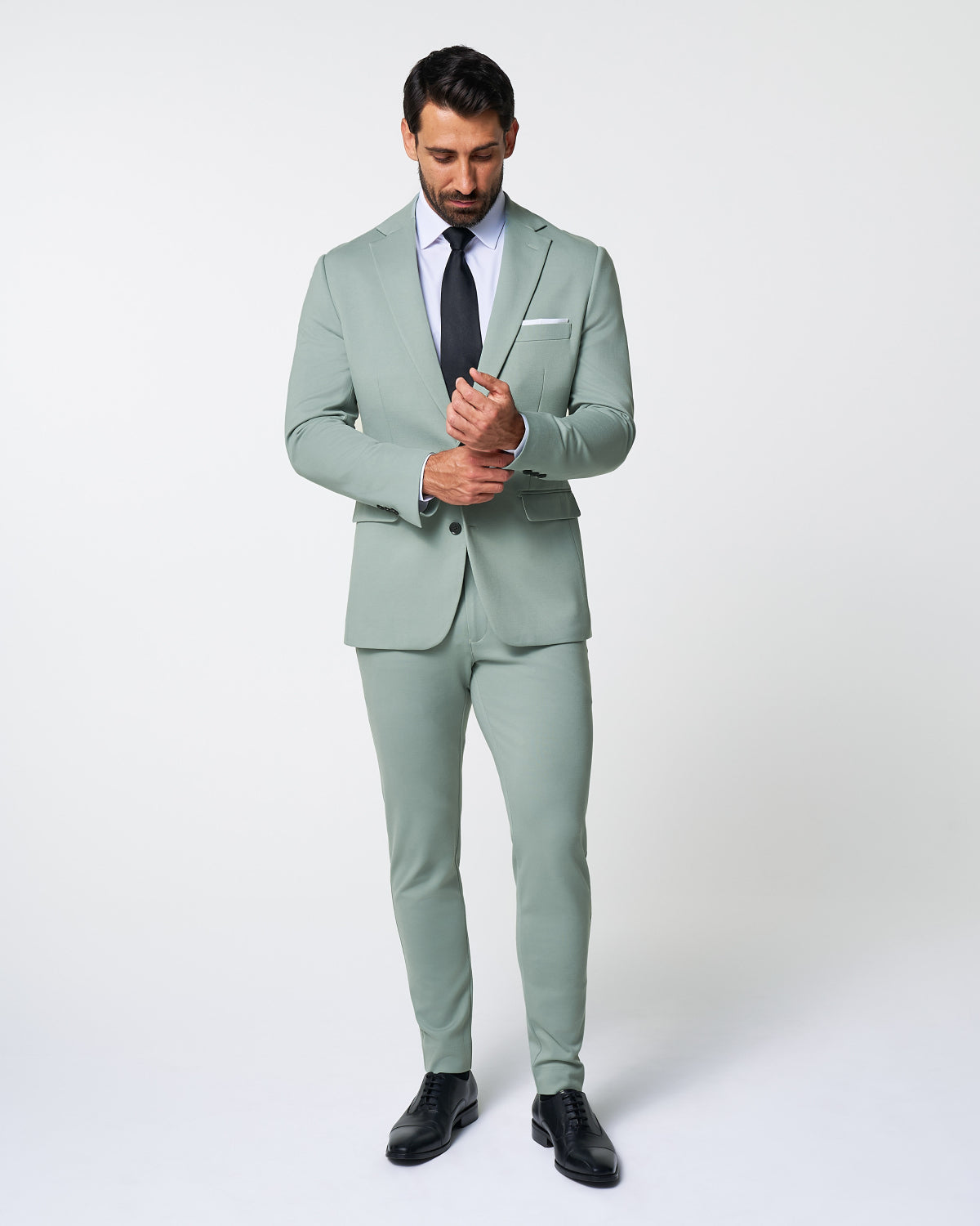 Athletic Fit Stretch Suit - Solid Dusty Sage