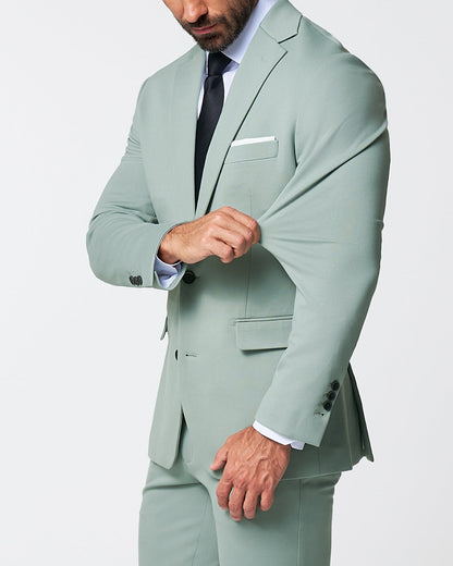 Athletic Fit Stretch Suit - Solid Dusty Sage