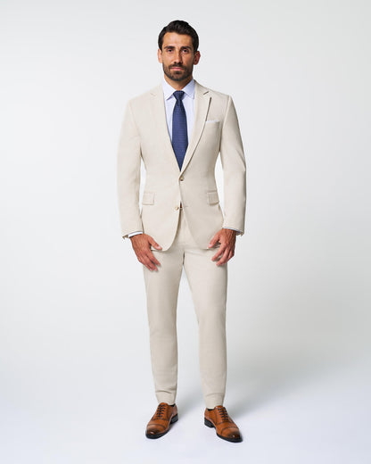 Athletic Fit Stretch Suit - Lightweight Heathered Bamboo