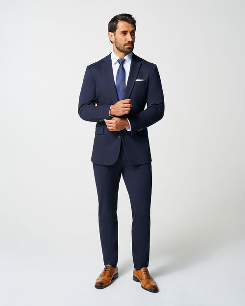 Athletic Fit Stretch Suit - Navy