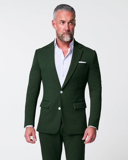 Athletic Fit Stretch Suit - Solid Pine