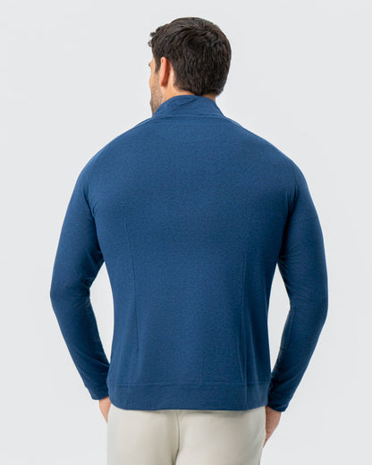 Tech Quarter Zip - Heathered Navy