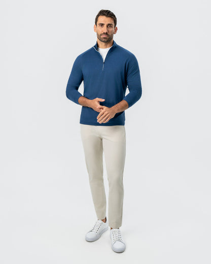 Tech Quarter Zip - Heathered Navy