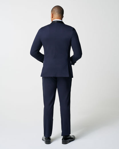 Athletic Fit Stretch Tuxedo - Navy with Shawl Lapel