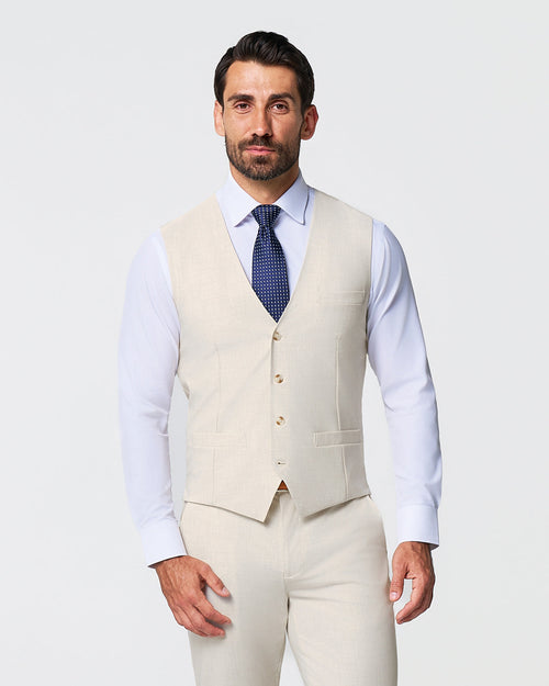 Athletic Fit Stretch Suit Vest - Lightweight Heathered Bamboo