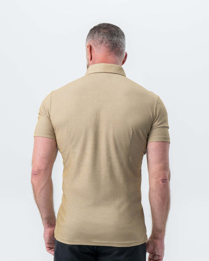 "The Warren" Brown Pique Polo