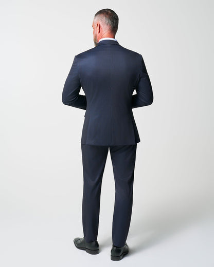 Athletic Fit Stretch Suit - Knit Blue Chalk Stripe