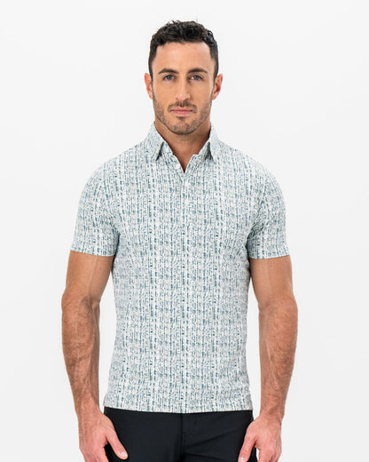 "The Vine" Green & Khaki Sketch Stripe