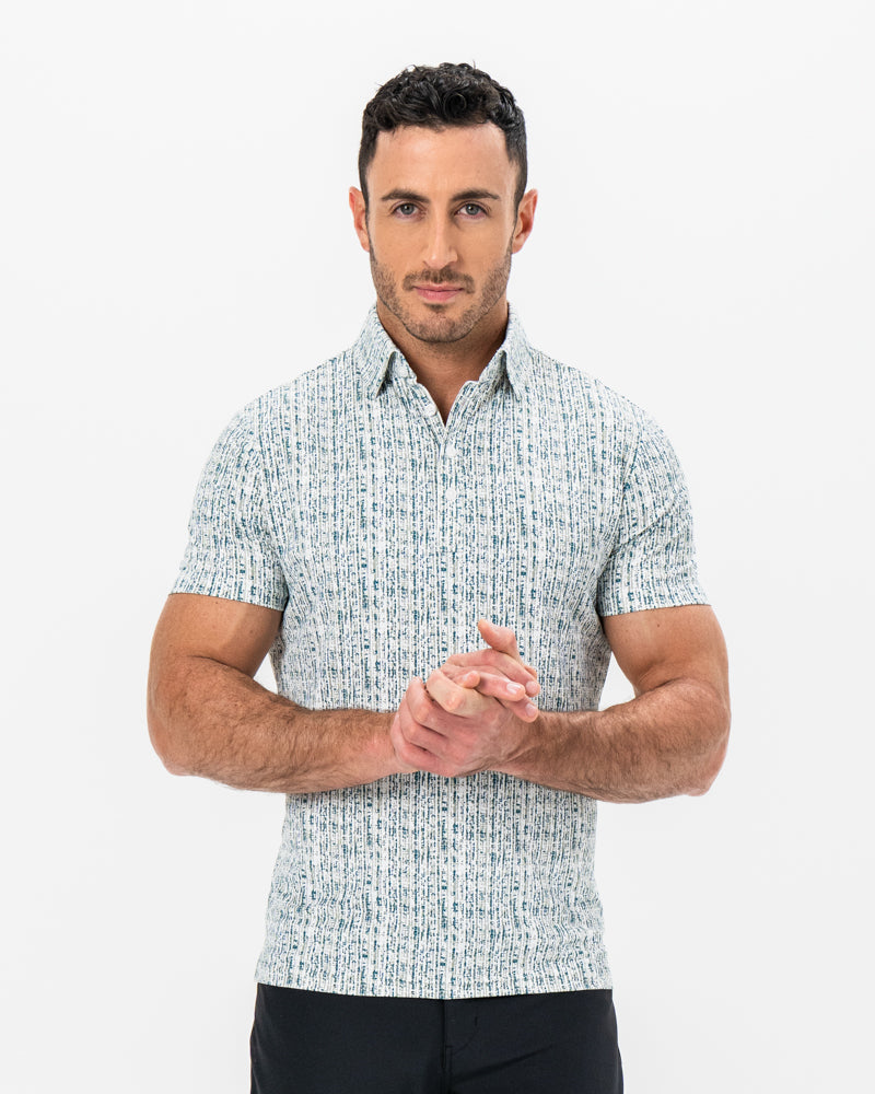 "The Vine" Green & Khaki Sketch Stripe