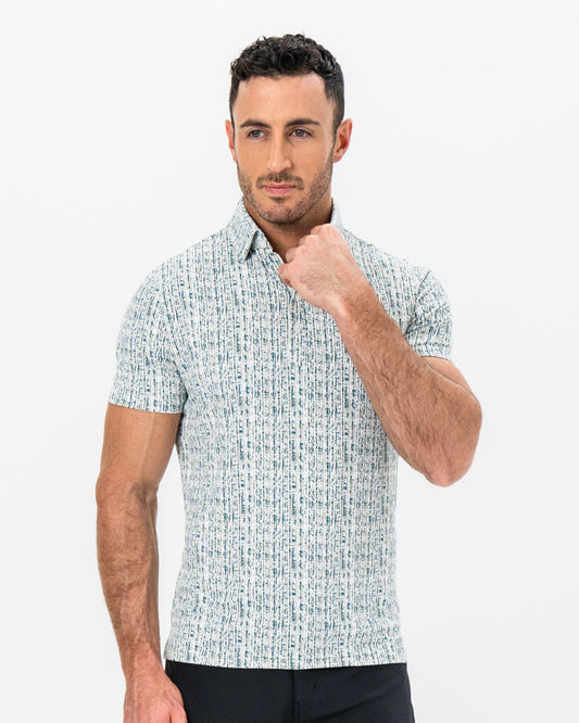 "The Vine" Green & Khaki Sketch Stripe