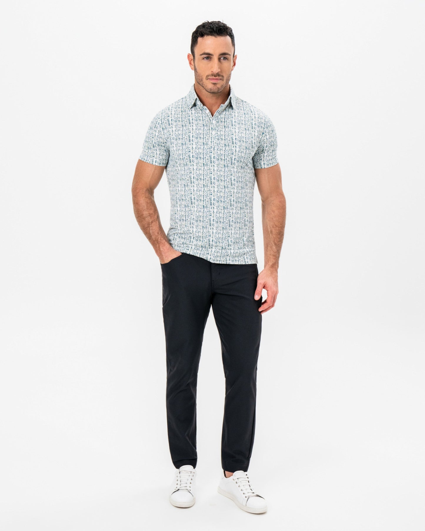"The Vine" Green & Khaki Sketch Stripe