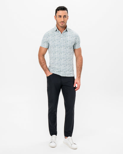 "The Vine" Green & Khaki Sketch Stripe