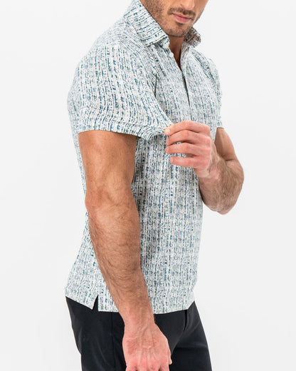 "The Vine" Green & Khaki Sketch Stripe