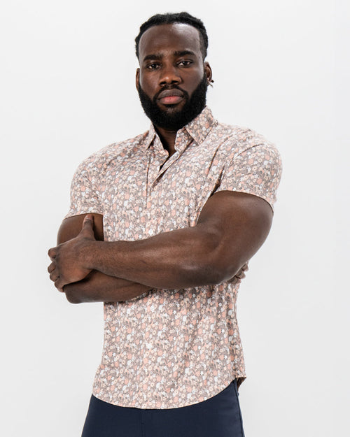 "The Westbury" Abstract Brown Floral Print