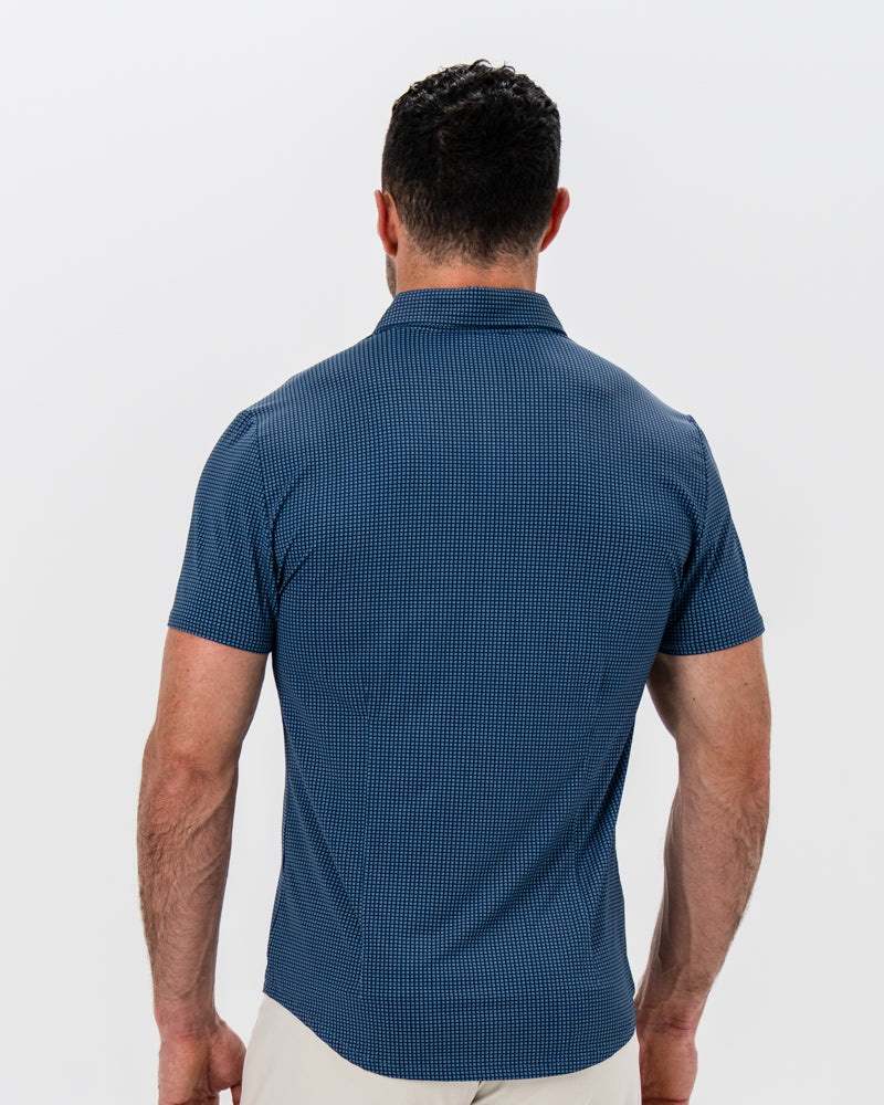 "The Zingerman" Navy With White Geo Squares