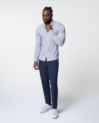 "The Jones" Sport Shirt - White & Grey Check