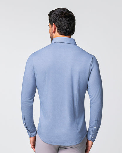 "The Dylan" Sky Blue Pique Button Down