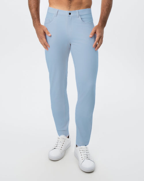Athletic Fit Stretch Tech Chino - Light Blue