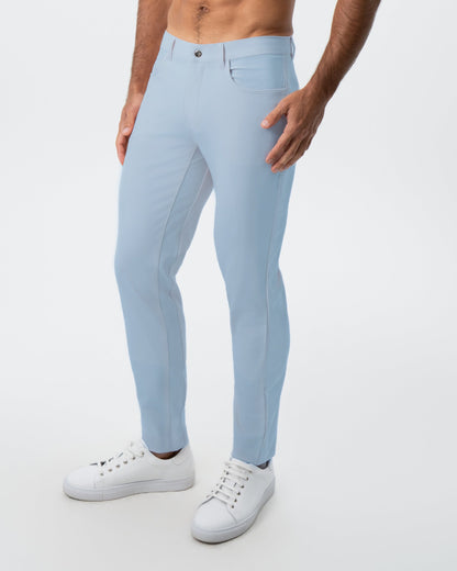 Athletic Fit Stretch Tech Chino - Light Blue