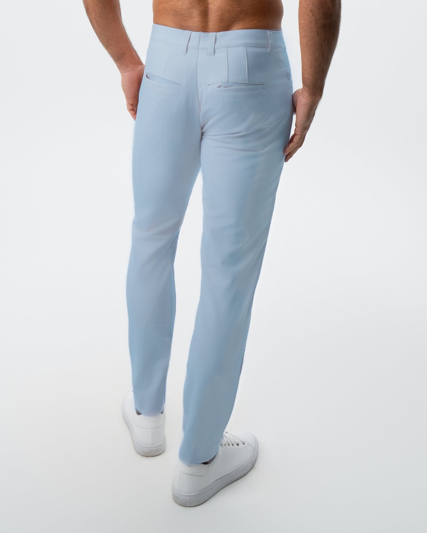 Athletic Fit Stretch Tech Chino - Light Blue