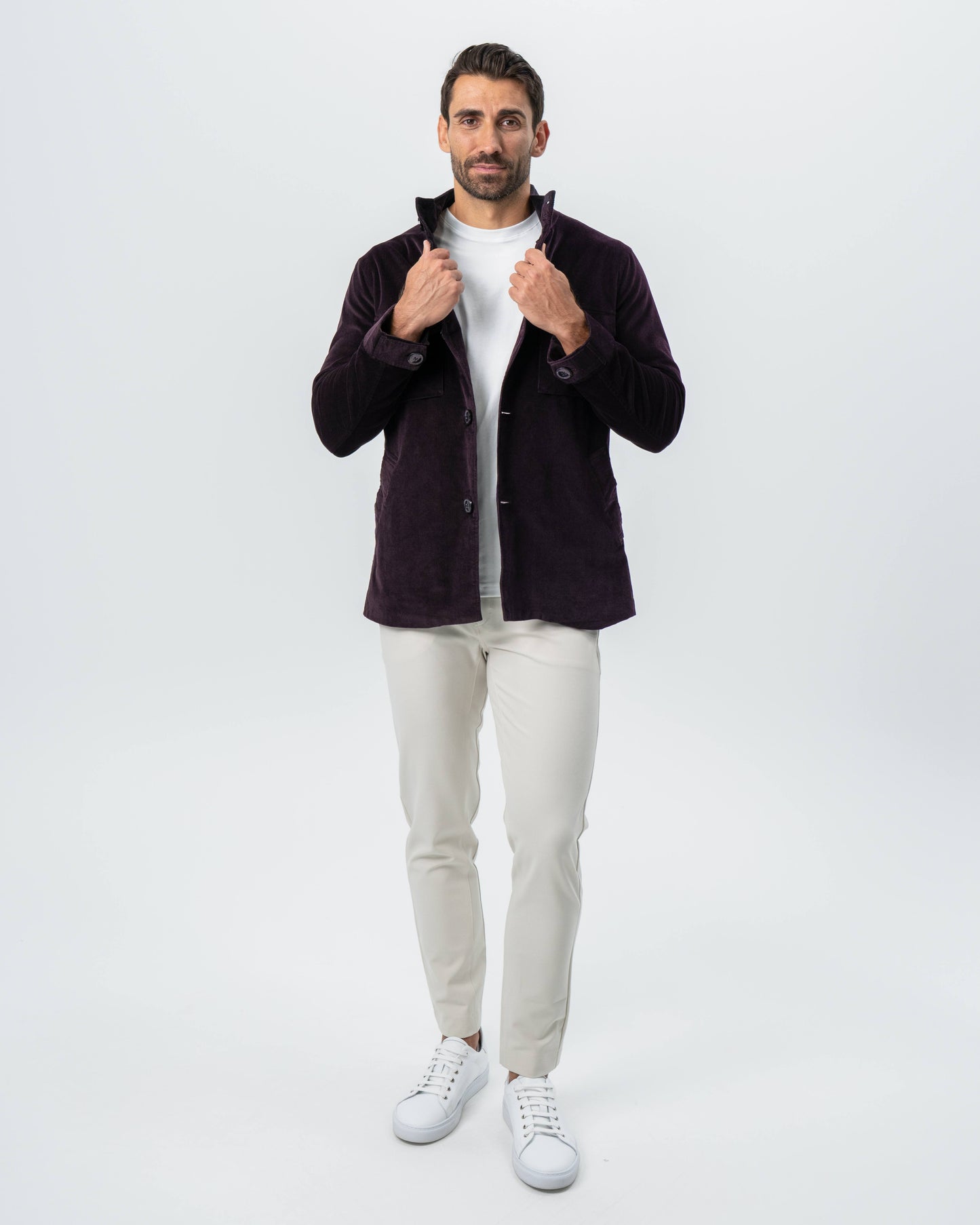 Corduroy Field Jacket - Dark Burgundy