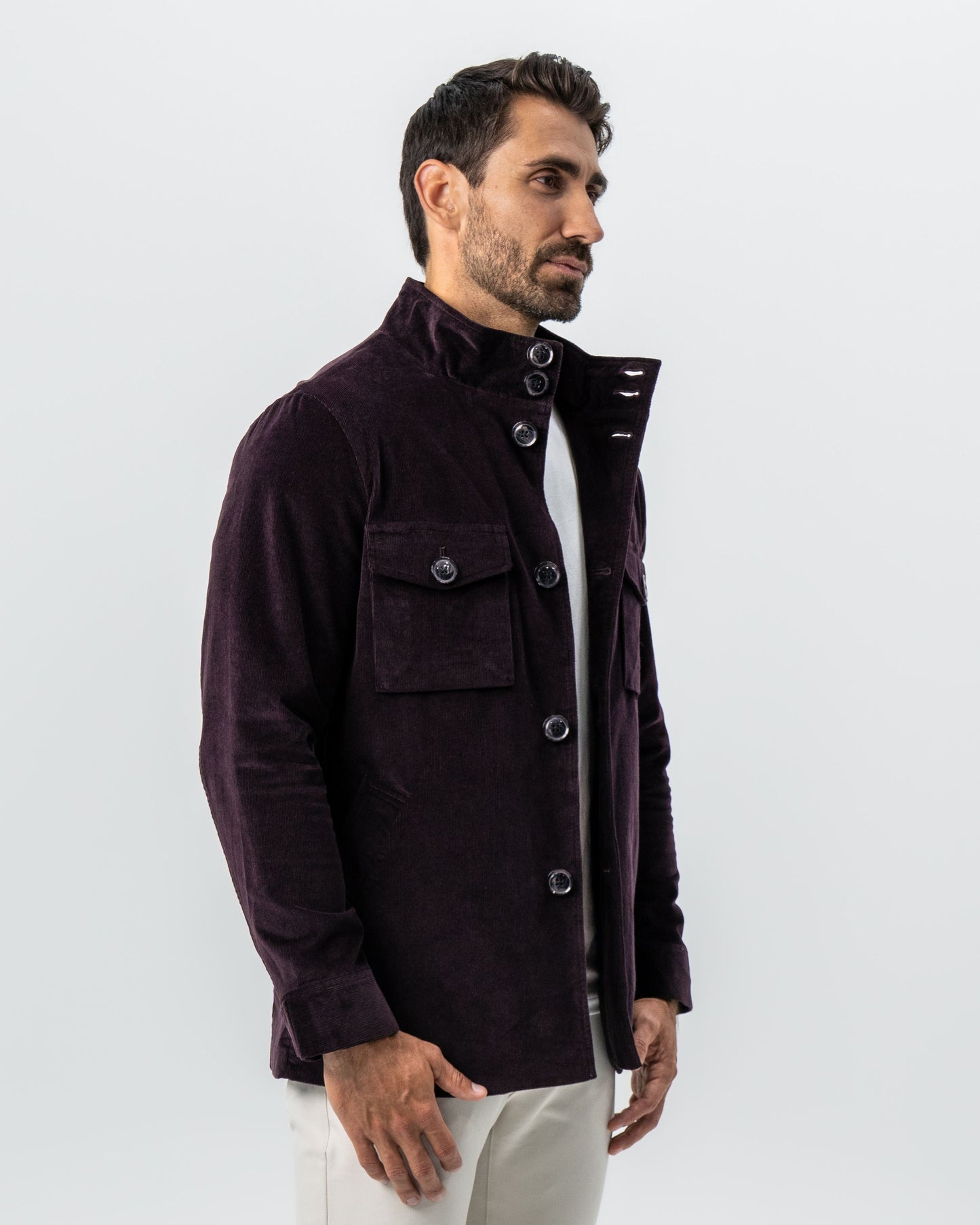 Corduroy Field Jacket - Dark Burgundy