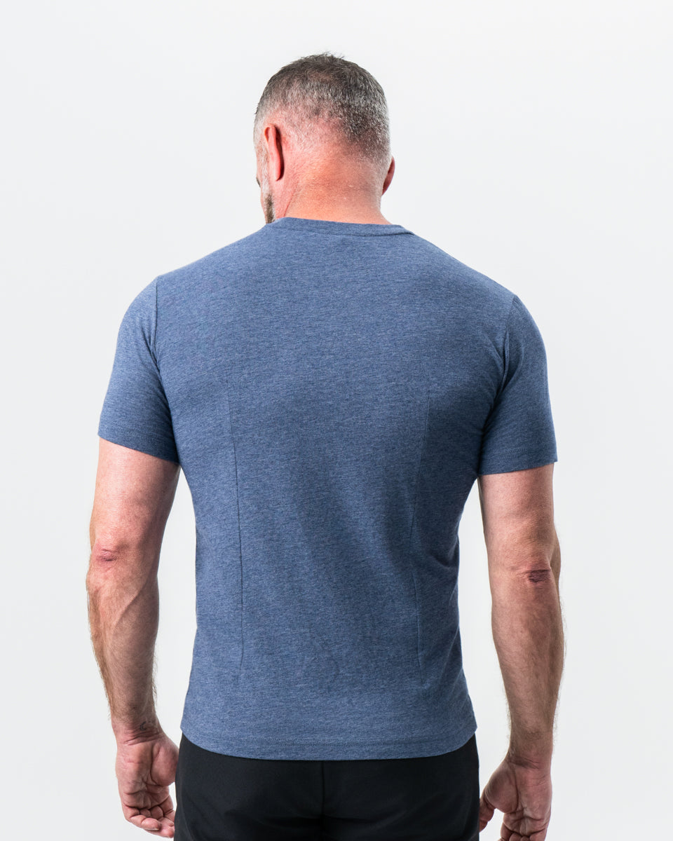 "The Raymond" Storm Blue Short Sleeve Crewneck