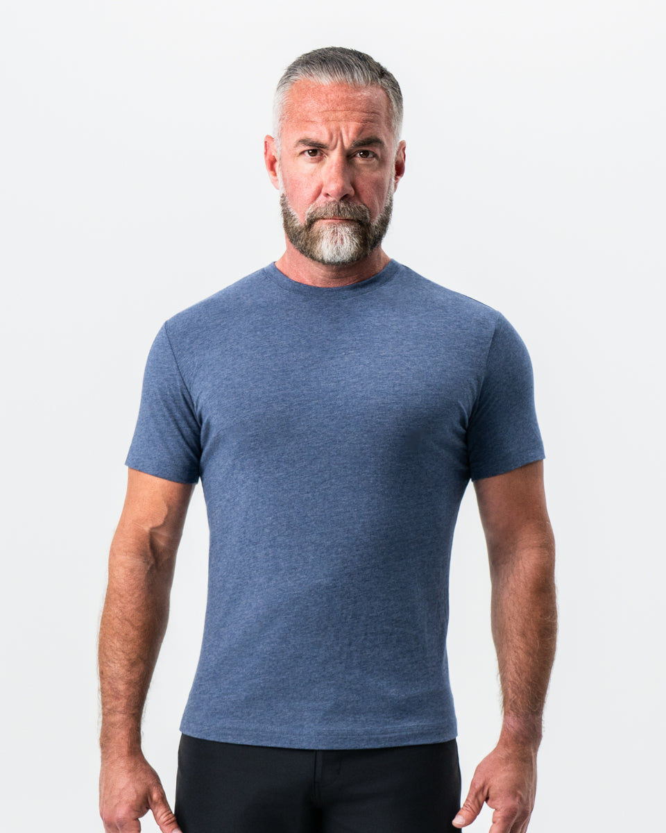 "The Raymond" Storm Blue Short Sleeve Crewneck