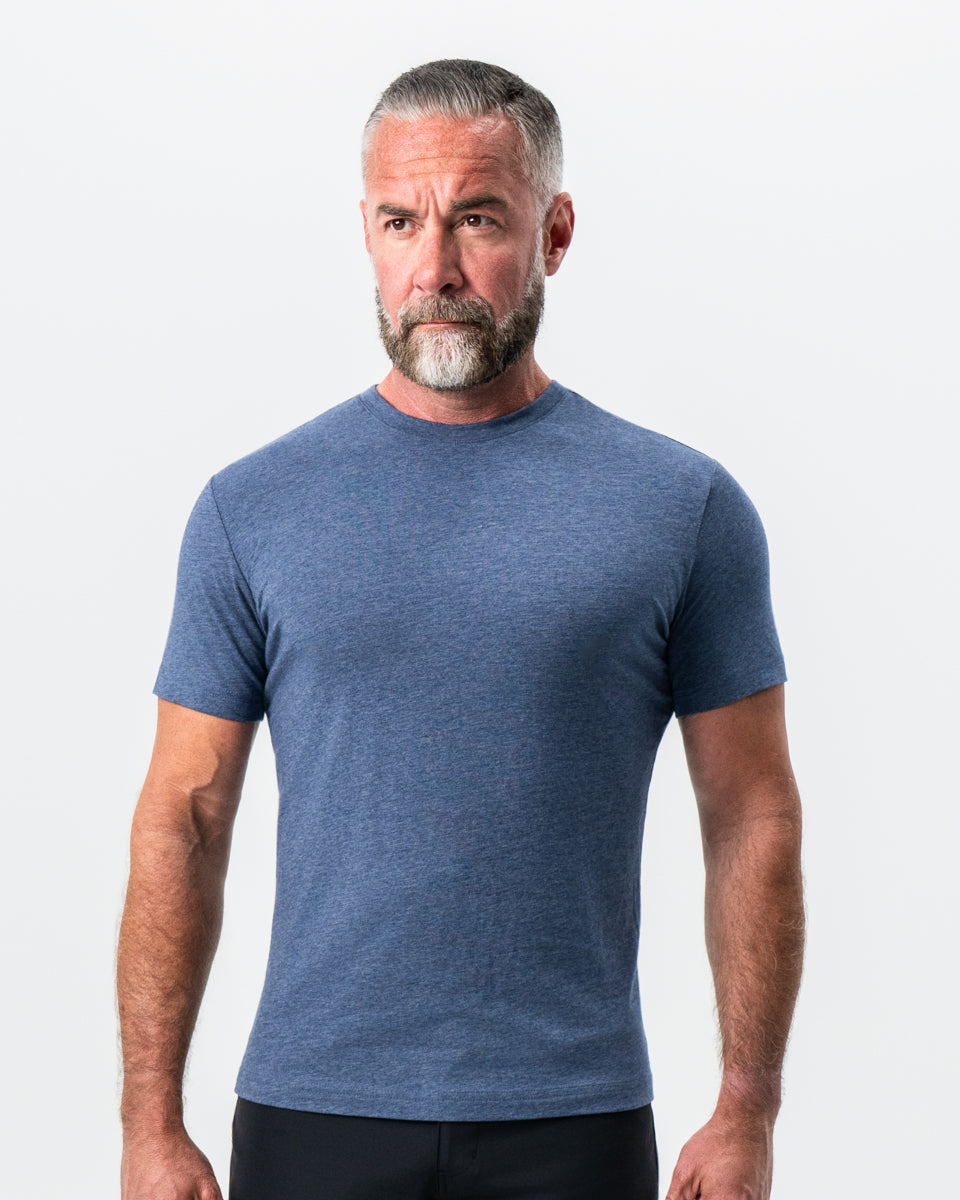 "The Raymond" Storm Blue Short Sleeve Crewneck