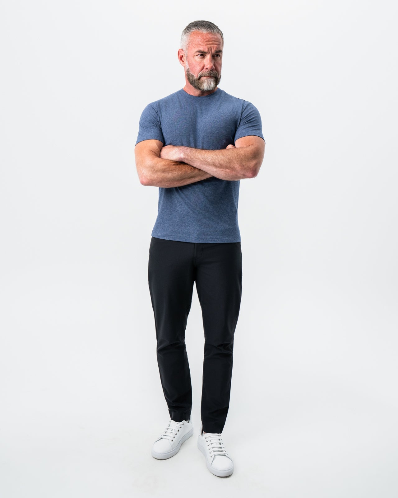"The Raymond" Storm Blue Short Sleeve Crewneck