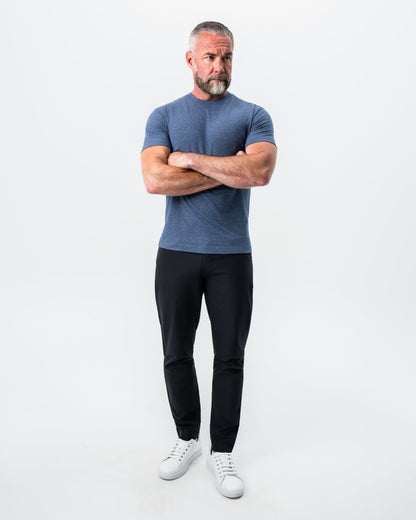 "The Raymond" Storm Blue Short Sleeve Crewneck