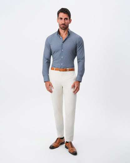 "The Holland" Dark Navy Micro Houndstooth