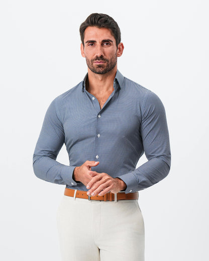 "The Holland" Dark Navy Micro Houndstooth