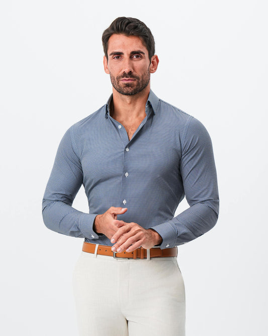 "The Holland" Dark Navy Micro Houndstooth