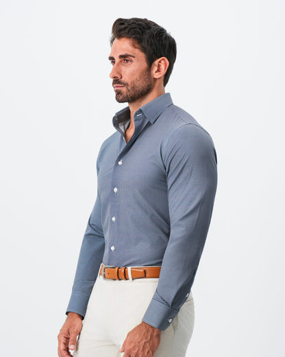 "The Holland" Dark Navy Micro Houndstooth