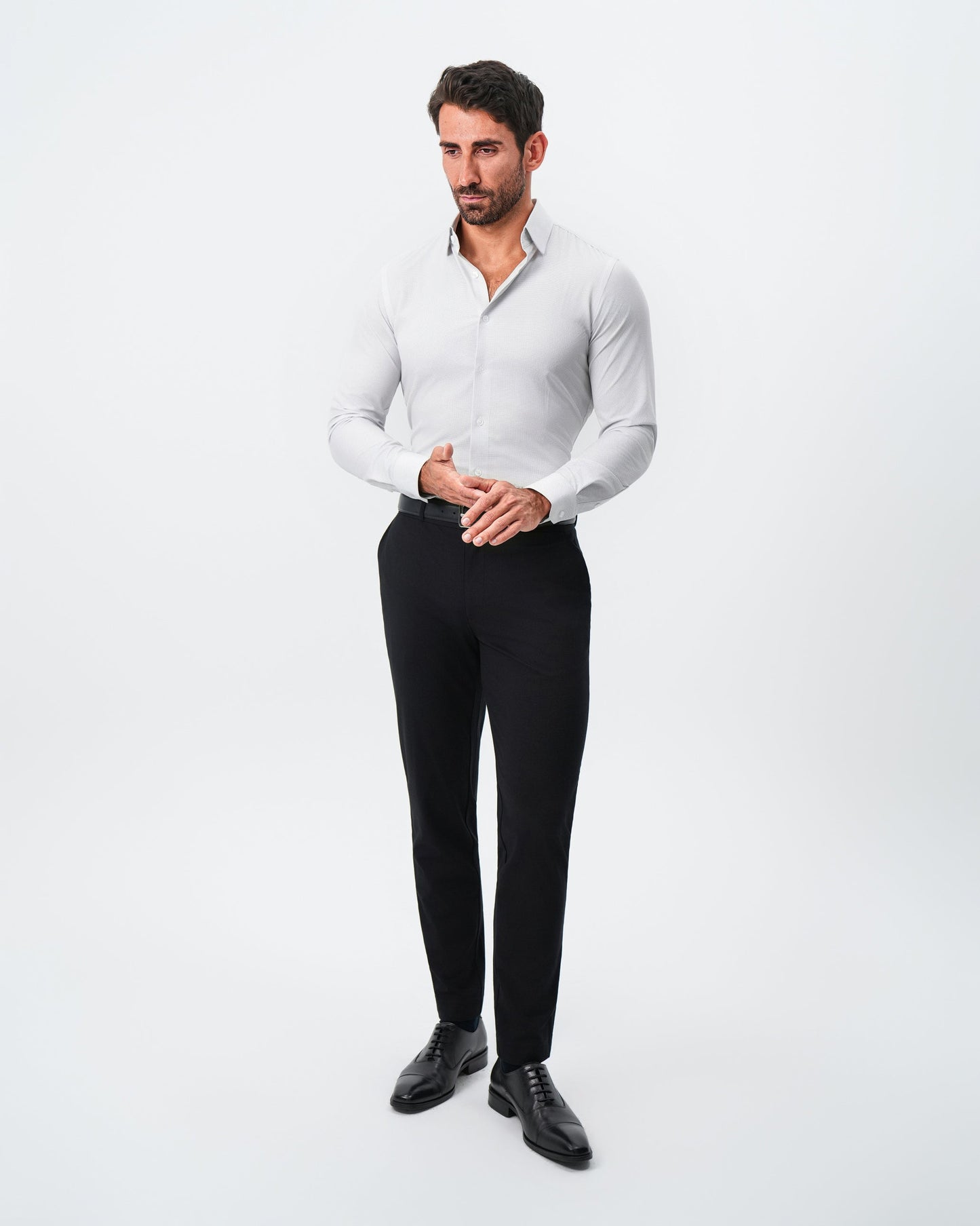 "The Johnny" Mini Grey Dot Print
