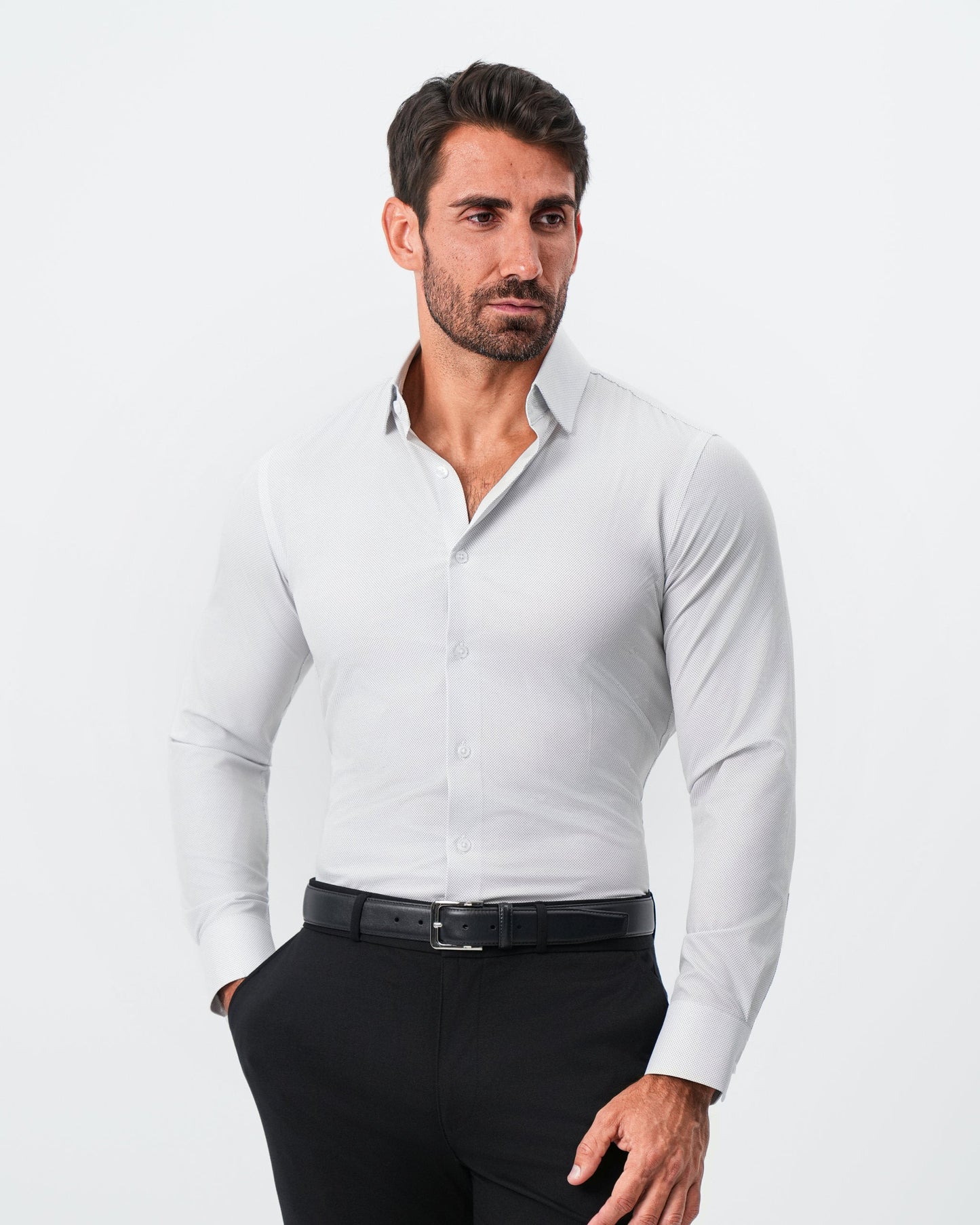 "The Johnny" Mini Grey Dot Print
