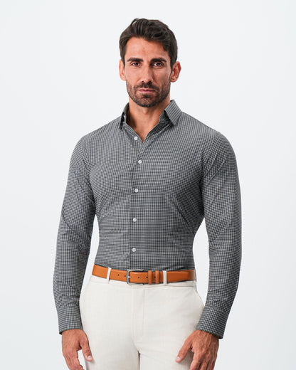 "The Matty" Dark Green & Light Blue Mini Check