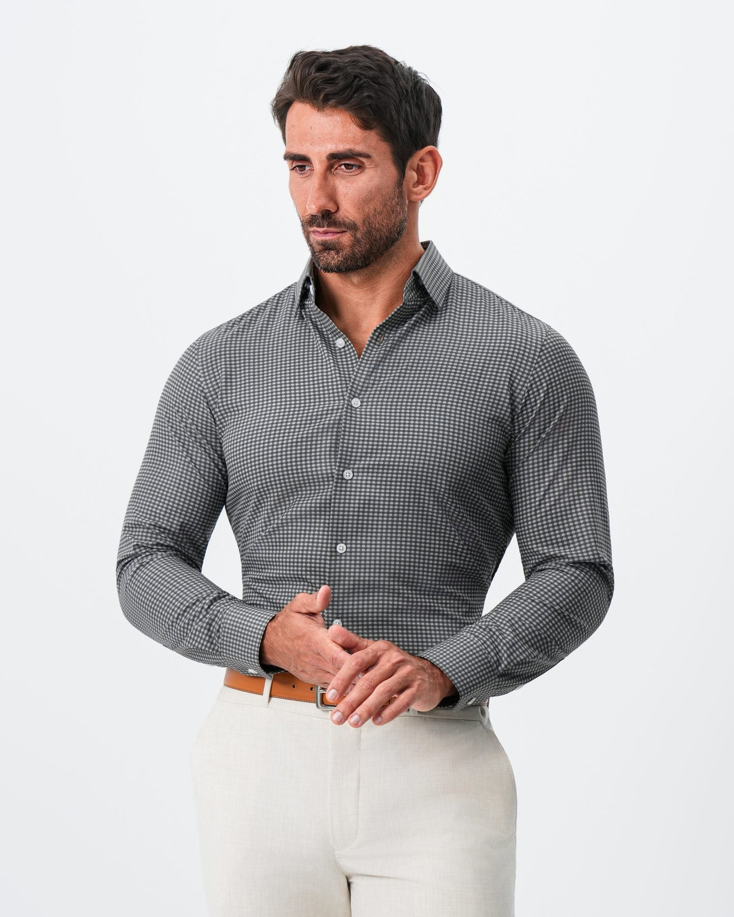 "The Matty" Dark Green & Light Blue Mini Check